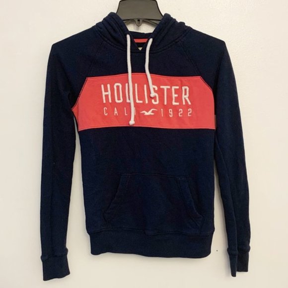 hollister colorblock logo hoodie